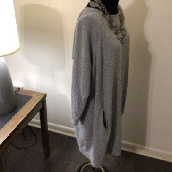 Pure j.Jill women’s gray long sleeves textured 2 pocket above the knee dress - Picture 10 of 10